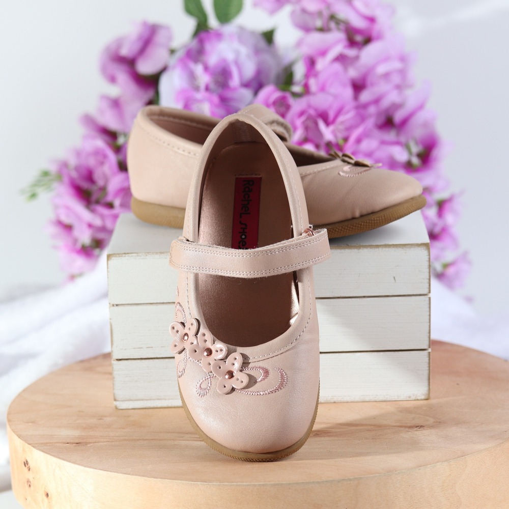 Rachel Shoes Honesty Pink Floral Mary Jane Flats Girls Size 11M 15375